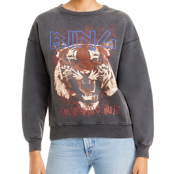 Anine Bing Tiger Graphic Sweatshirt - Picture 1 of 10